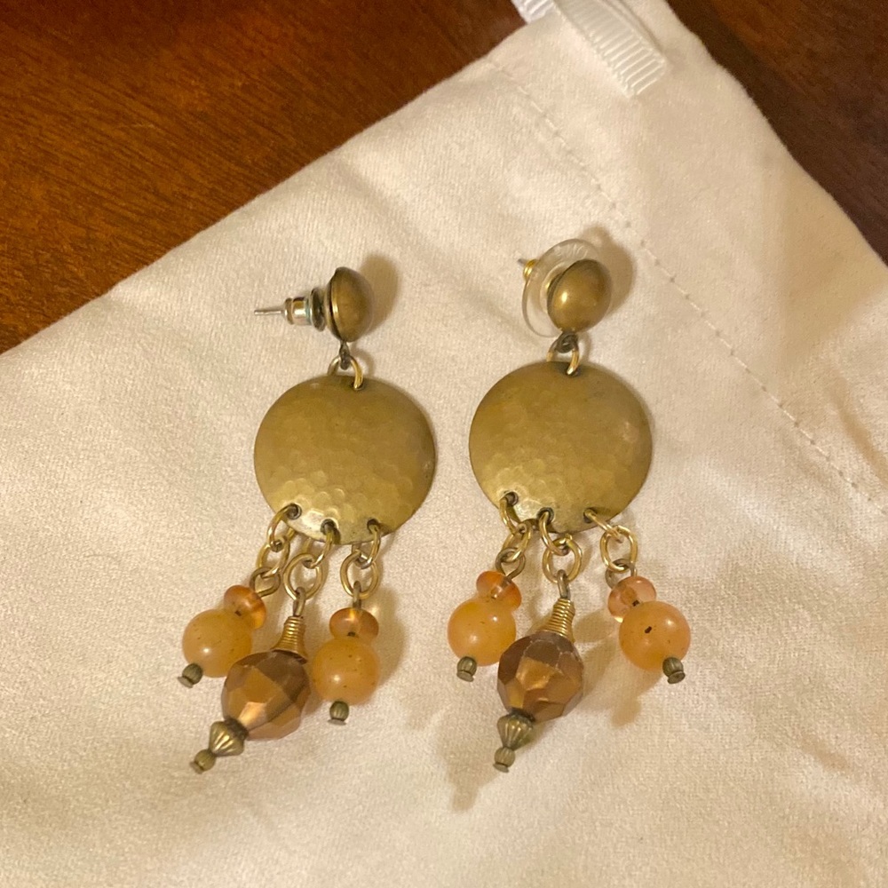 🤎 Rustic Bronze Dangly Earrings